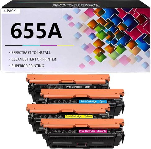 655A Toner Cartridges Compatible for HP 655A CF450A CF451A CF452A CF453A Toner Cartridge Work for HP Laserjet Enterprise M652dn M652n M653dn M681dh M681f Printers in Saudi Arabia