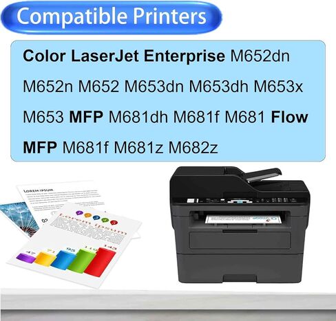 655A Toner Cartridges Compatible for HP 655A CF450A CF451A CF452A CF453A Toner Cartridge Work for HP Laserjet Enterprise M652dn M652n M653dn M681dh M681f Printers in Saudi Arabia