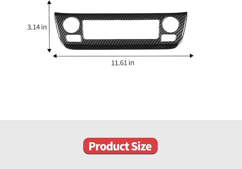 Jimen Fit for Jeep Compass 2021-2024, Center Console AC Volume Control Panel Trim Cover (Red) in Saudi Arabia