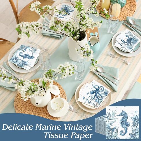 Fulmoon 200 Pieces Summer Flower Cocktail Napkins Disposable Sunflower Bee Beverage Napkins Fall Floral Paper Dinner Napkins for Summer Autumn Tea Party Table Decor(Hummingbird) in Kuwait