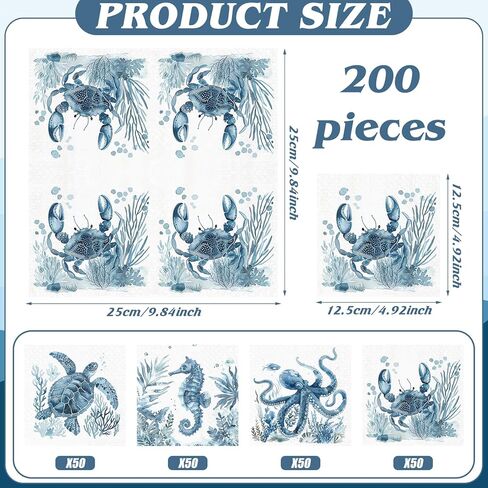 Fulmoon 200 Pieces Summer Flower Cocktail Napkins Disposable Sunflower Bee Beverage Napkins Fall Floral Paper Dinner Napkins for Summer Autumn Tea Party Table Decor(Hummingbird) in Kuwait