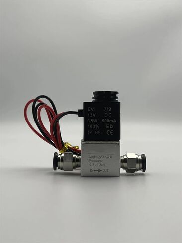 2V025-06 Normally Closed Air Water Oil Solenoid Valve Coil Led 2 Port 2 Ways 220V 12V 24v Air Magnetic Valve Pneumatic(Black 6MM-6MM,DC12V) in Saudi Arabia