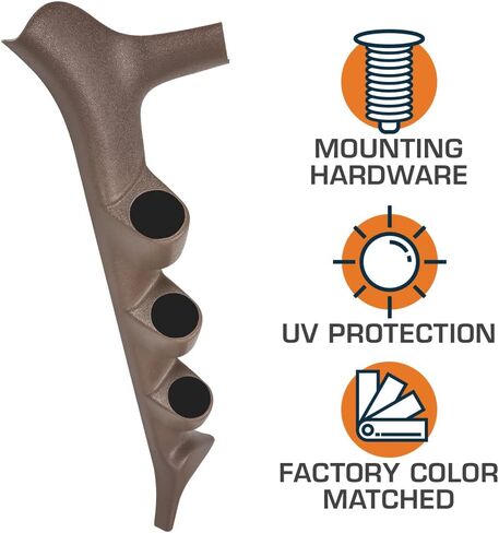جراب قياس عمود ثلاثي GlowShift Tan متوافق مع Ford F-Series F-250 F-350 Power Stroke 1992-1997 - لون المصنع مطابق - بلاستيك ABS - محمي من الأشعة فوق البنفسجية - حوامل (3) مقاييس 2-1/16 بوصة (52 مم) in Saudi Arabia