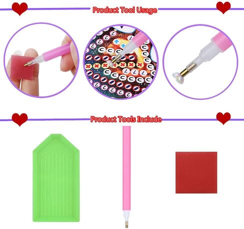 5D Diamond Painting Kits Hanging Pendant, Glass Special Shaped Piano Notes DIY Diamond Painting Hanging Suncatcher, Double-Sided Pattern Window Pendant Ornament for Home Decoration and Gift in Saudi Arabia