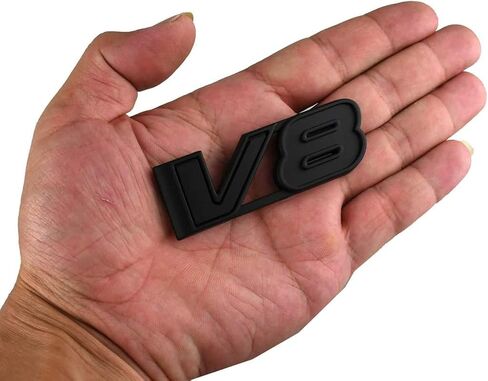 1x V8 شعار 3D شارة سيارة لصائق اسم استبدال لجميع السيارات شاحنة كانيون Colorad (كروم / أحمر) in Kuwait