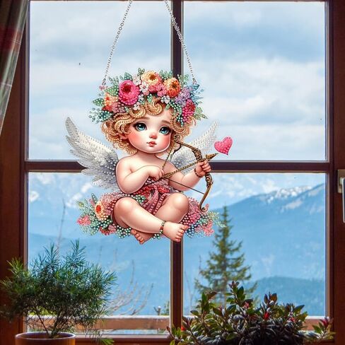 5D Diamond Painting Kits Hanging Pendant, Glass Special Shaped Piano Notes DIY Diamond Painting Hanging Suncatcher, Double-Sided Pattern Window Pendant Ornament for Home Decoration and Gift in Saudi Arabia