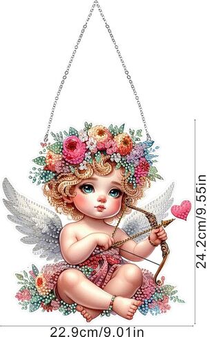 5D Diamond Painting Kits Hanging Pendant, Glass Special Shaped Piano Notes DIY Diamond Painting Hanging Suncatcher, Double-Sided Pattern Window Pendant Ornament for Home Decoration and Gift in Saudi Arabia