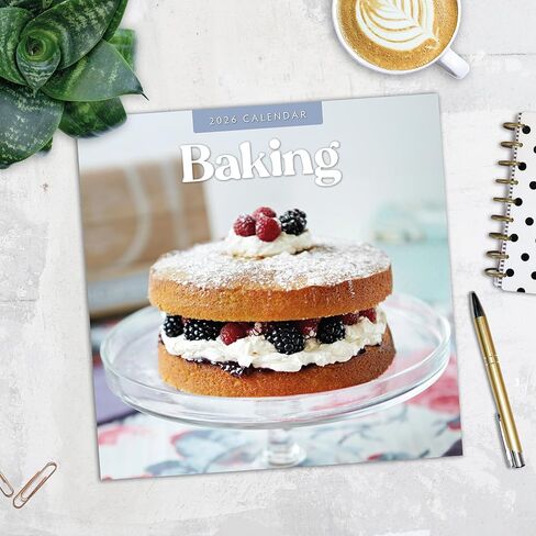 Red Robin 2026 Baking Monthly Wall Calendar | 12" x 24" Open | Premium Thick & Sturdy Paper | Hangable 12 Month Calendar | Lined Notes & To Do Area | Vivid Images | Plastic Free in Saudi Arabia
