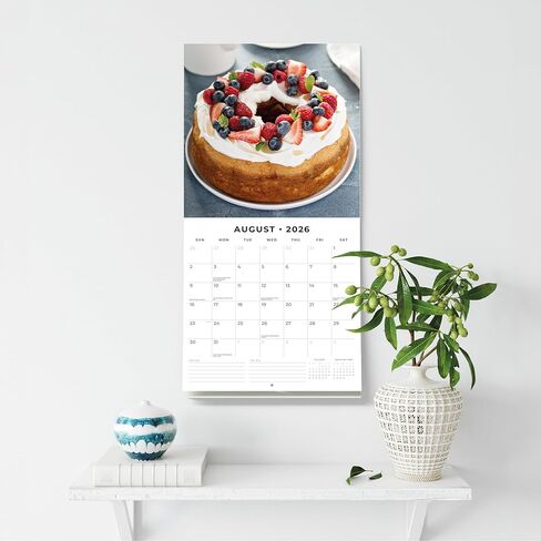 Red Robin 2026 Baking Monthly Wall Calendar | 12" x 24" Open | Premium Thick & Sturdy Paper | Hangable 12 Month Calendar | Lined Notes & To Do Area | Vivid Images | Plastic Free in Saudi Arabia