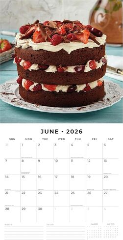 Red Robin 2026 Baking Monthly Wall Calendar | 12" x 24" Open | Premium Thick & Sturdy Paper | Hangable 12 Month Calendar | Lined Notes & To Do Area | Vivid Images | Plastic Free in Saudi Arabia