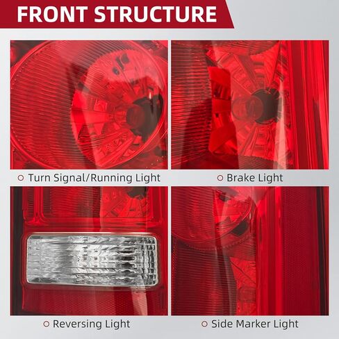 Tail Light Assembly Compatible with 2009 2010 2011 2012 2013 2014 2015 Honda Pilot Rear Taillight Brake Lamp w/Bulbs Replacement 33500SZAA02 HO2801174 (Right Passenger Side) in Saudi Arabia