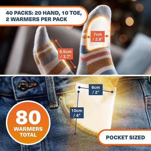 BRAMBLE Hand Warmers & Foot Warmers - Long-Lasting Heat Packs (8h) for Outdoor Activities, Sports, and Cold Weather in Saudi Arabia