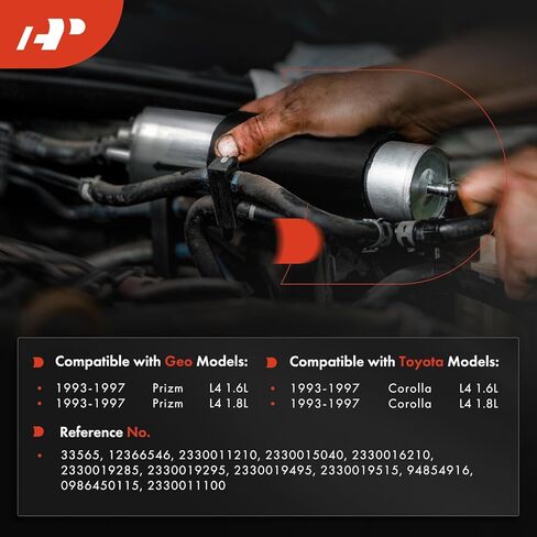 A-Premium Fuel Filter Compatible with Toyota Corolla & Geo Prizm, 1993 1994 1995 1996 1997, 1.6L 1.8L in Saudi Arabia