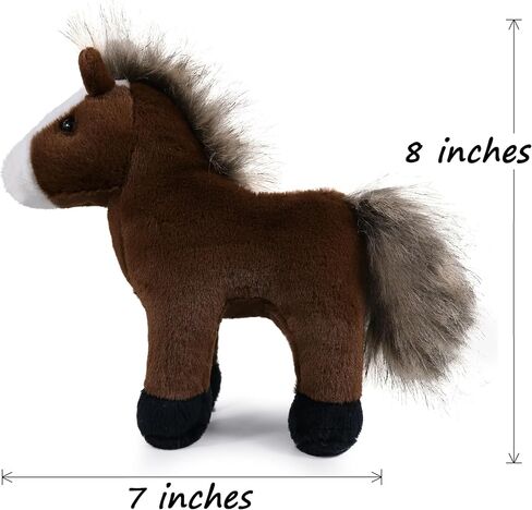 Ice King Bear Pony Stuffed Animal Horse Plush Toy 7 Inches (Brown) in Saudi Arabia