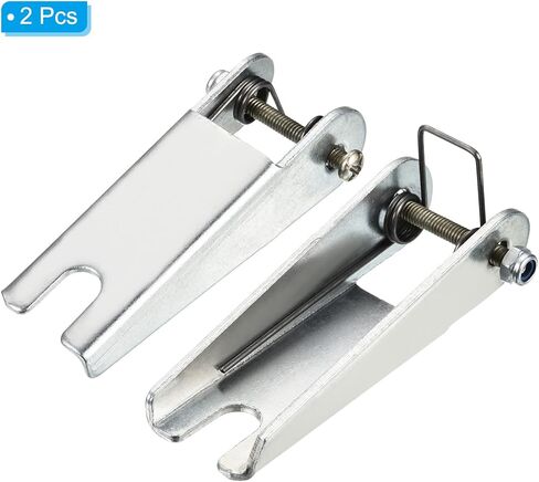 PATIKIL 3 Inch Hook Safety Latch Kit, 2 Pack Metal Towing Receiver Hitch Replacement 77mm for Clevis Hook Trailer, Silver in Saudi Arabia