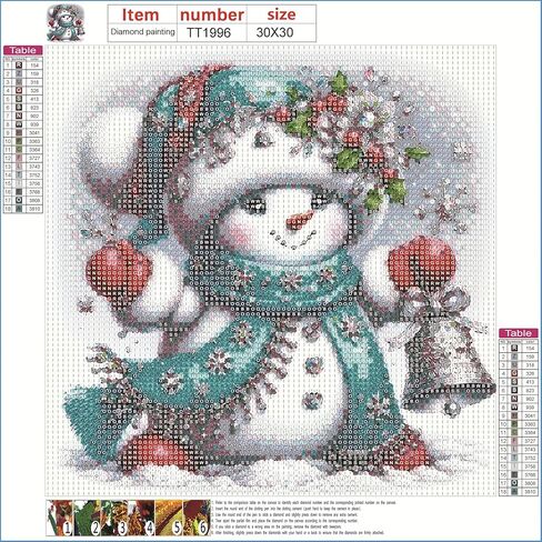 JFYHAB 5D Snowman Diamond Art Kits for Adults Beginners, Christmas Diamond Painting Kits, DIY Full Round Drill Paint by Diamonds Dot Gem Art for Adults, Home Wall Decor 12x12 Inch in Kuwait