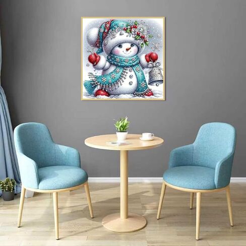 JFYHAB 5D Snowman Diamond Art Kits for Adults Beginners, Christmas Diamond Painting Kits, DIY Full Round Drill Paint by Diamonds Dot Gem Art for Adults, Home Wall Decor 12x12 Inch in Kuwait
