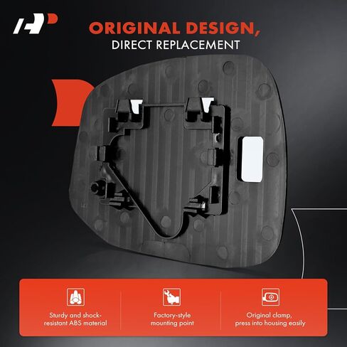 A-Premium Right Passenger Side Non-Heated Mirror Glass with Backing Plate Compatible with Honda Civic 2012 2013 - Exterior Side View Convex Mirror in Saudi Arabia