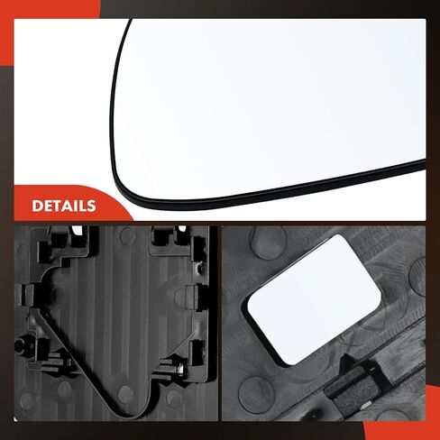 A-Premium Right Passenger Side Non-Heated Mirror Glass with Backing Plate Compatible with Honda Civic 2012 2013 - Exterior Side View Convex Mirror in Saudi Arabia