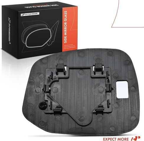 A-Premium Right Passenger Side Non-Heated Mirror Glass with Backing Plate Compatible with Honda Civic 2012 2013 - Exterior Side View Convex Mirror in Saudi Arabia