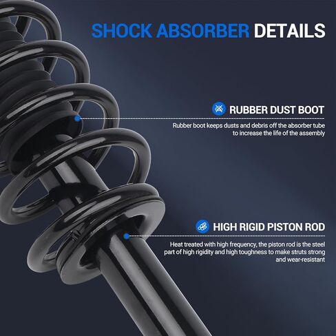 Autoround Pair 171126 Rear Complete Shock Absorber Compatible with Chrysler 200 2011-2014/ Sebring 2007-2010, Dodge Avenger 2008-2014, Left & Right Struts with Coil Spring Assembly in Saudi Arabia