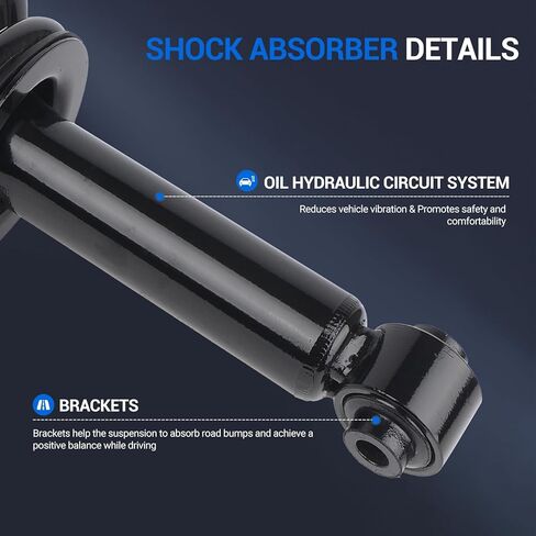 Autoround Pair 171126 Rear Complete Shock Absorber Compatible with Chrysler 200 2011-2014/ Sebring 2007-2010, Dodge Avenger 2008-2014, Left & Right Struts with Coil Spring Assembly in Saudi Arabia