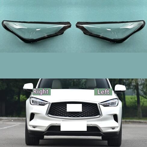 Compatible With INFINITI QX50 2018-2023 Headlamp Cover - Transparent Headlight Shell Lens Replacement Original Lampshade(A Piar) in Saudi Arabia