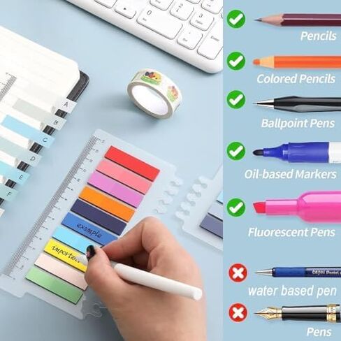 2000Pcs Sticky Index Tabs Page Markers,Writable and Transparent Sticky Notes Page Tabs Book Markers Label Stickers Index Tabs for Page Marking Classify File (2000 pcs Book tabs) in Saudi Arabia