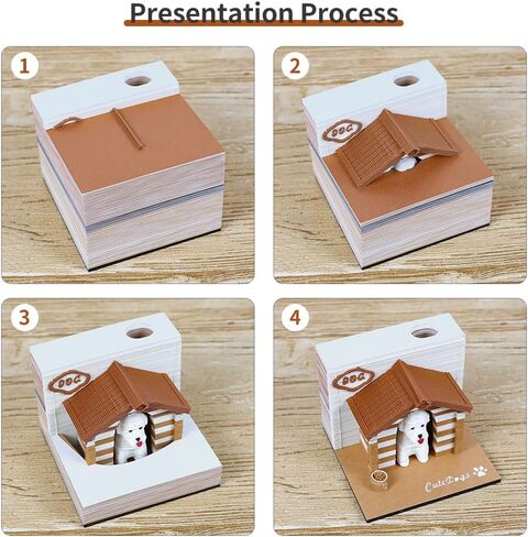 3D Memo Pad,Hand Torn Construction Paper Sculpture Artwork,Paper Carving Art 3D Sticky Notes,DIY Notepad with Light,Bookmark&Desk Decoration DIY Creative Gift(Panda) in Saudi Arabia