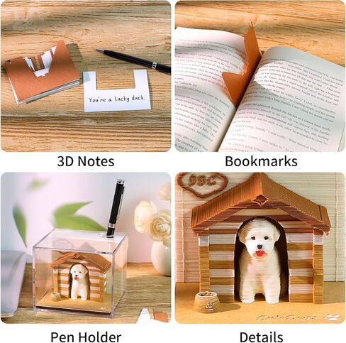 3D Memo Pad,Hand Torn Construction Paper Sculpture Artwork,Paper Carving Art 3D Sticky Notes,DIY Notepad with Light,Bookmark&Desk Decoration DIY Creative Gift(Panda) in Saudi Arabia