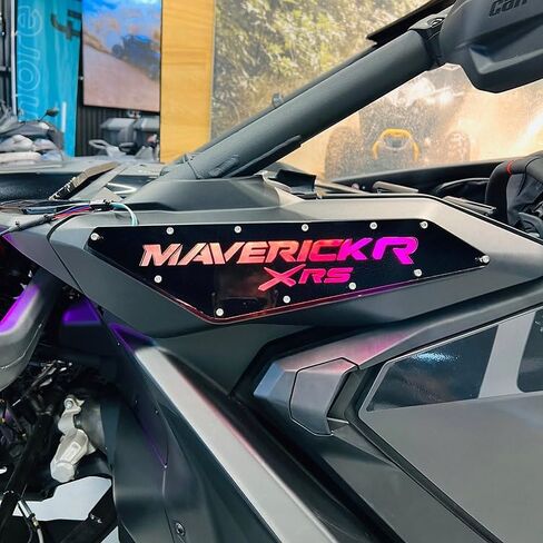 Side Badges with RGB LED Lights For Can am Maverick R/R MAX Pair Maverick R XRS in Saudi Arabia
