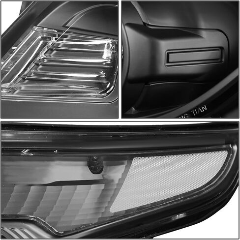 أزواج DNA MOTORING من مجموعة المصابيح الأمامية لجهاز العرض متوافقة مع 11-15 FORD EXPLORER 4-DOOR أسود شفاف، HL-OH-FEXP11-BK-CL1 in Kuwait