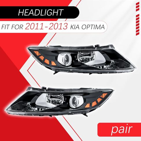 A Pair Halogen Headlamp Assembly Compatible with 2011 2012 2013 Kia Optima (Left+Right Side) in Saudi Arabia