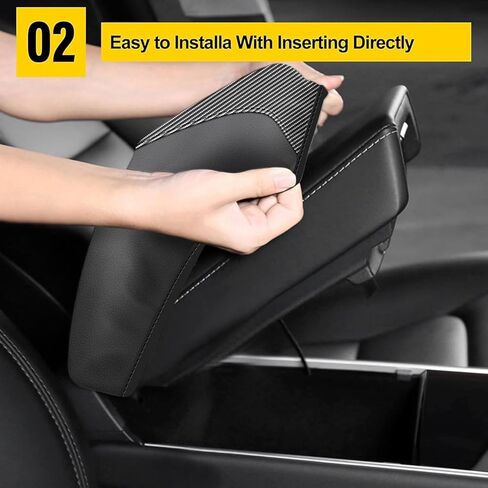 AOMSAZTO Carbon Fiber Armrest Covers for 2021 2022 2023 2024 Elantra (Automatic Brake Only, Not for Handbrake) in Saudi Arabia