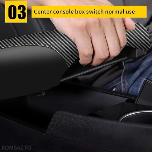 AOMSAZTO Carbon Fiber Armrest Covers for 2021 2022 2023 2024 Elantra (Automatic Brake Only, Not for Handbrake) in Saudi Arabia