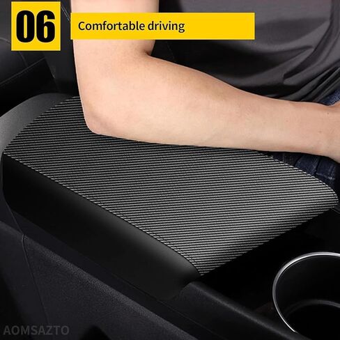 AOMSAZTO Carbon Fiber Armrest Covers for 2021 2022 2023 2024 Elantra (Automatic Brake Only, Not for Handbrake) in Saudi Arabia