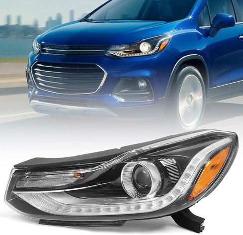 Huray Right Halogen Headlight Assembly Fit for Chevy Trax 2017-2022 RH Projector Headlamp w/LED DRL OE Factory Head Light Replacement for GM2503450 42725481 Passenger Side in Saudi Arabia