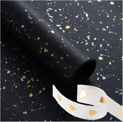 BLDUL Gift Wrapping Paper With Organza Ribbon Gold Silver Foil Design with Silky Touch， Perfect for Men Women Birthday, Holiday, Wedding, Baby Shower,2 Large Sheets,Folded Flat, 30X21 Inch and 43X31Inch (Orange) in Saudi Arabia