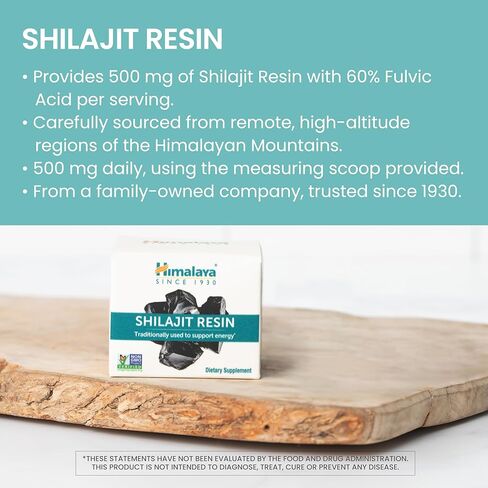 Himalaya Shilajit Extract Capsules, 60 Count, 250 mg Himalayan Shilajit Resin for Men and Women, Supports Energy in Saudi Arabia