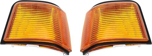 KUAFU Marker Light Compatible with 1987-1988 Oldsmobile Cutlass Supreme/Calais 442/ GT-350 Marker Lamps Driver and Passenger Side Replace for 5974361 5974362 - Amber Lens+Chrome Housing in Saudi Arabia