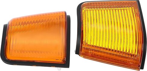 KUAFU Marker Light Compatible with 1987-1988 Oldsmobile Cutlass Supreme/Calais 442/ GT-350 Marker Lamps Driver and Passenger Side Replace for 5974361 5974362 - Amber Lens+Chrome Housing in Saudi Arabia
