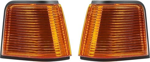 KUAFU Marker Light Compatible with 1987-1988 Oldsmobile Cutlass Supreme/Calais 442/ GT-350 Marker Lamps Driver and Passenger Side Replace for 5974361 5974362 - Amber Lens+Chrome Housing in Saudi Arabia
