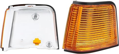 KUAFU Marker Light Compatible with 1987-1988 Oldsmobile Cutlass Supreme/Calais 442/ GT-350 Marker Lamps Driver and Passenger Side Replace for 5974361 5974362 - Amber Lens+Chrome Housing in Saudi Arabia
