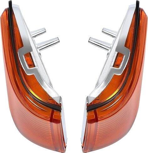 KUAFU Marker Light Compatible with 1987-1988 Oldsmobile Cutlass Supreme/Calais 442/ GT-350 Marker Lamps Driver and Passenger Side Replace for 5974361 5974362 - Amber Lens+Chrome Housing in Saudi Arabia