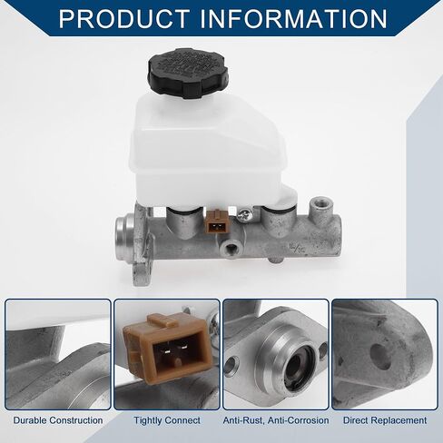 No.585102D500/M630190 Brake Master Cylinder with Reservoir for Hyundai Elantra 2001-2003 Hydraulic Master Cylinder Aluminum Alloy Plastic 1 Pc in Saudi Arabia