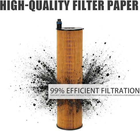 طقم فلتر زيت المحرك 4 قطع متوافق مع Mercedes-Benz Sprinter 2500 3500 3500XD 2023 2024 Repalces 6541801100, A6541801100 in Kuwait