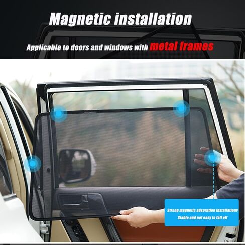 for Beijing Auto BJ30 2024-2025 Magnetic Car Sun Shade,Car Window Shade Blinds Covers Breathable Mesh for Side Rear Full Window,C 2 Rear Windows in Saudi Arabia
