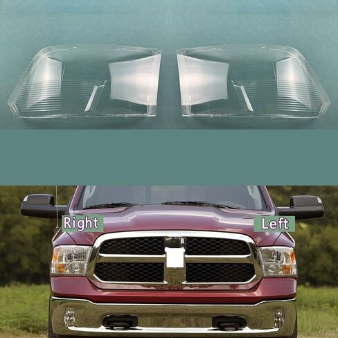 Compatible With d-odge Compatible With r-am Trucks Headlight Lens Cover (2009-2014) - Polycarbonate Auto Case with UV Protection(Left) in Saudi Arabia