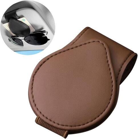 حامل نظارات شمسية للسيارة من الشمس ممتص للنظارات الشمسية، مشبك لتخزين قناع بطاقة النظارات، لإكسسوارات واقي السيارة (أسود2) in Kuwait