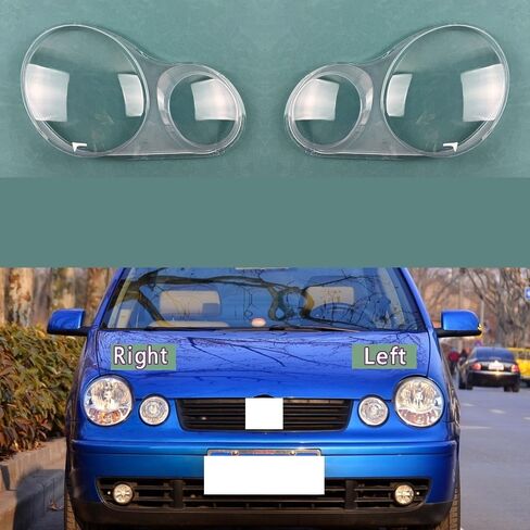 Front Headlight Cover Compatible With Compatible With Polo 2002-2005 - Transparent Lampshade and Lens Shell, UV Protected Plexiglass(1 Left) in Saudi Arabia